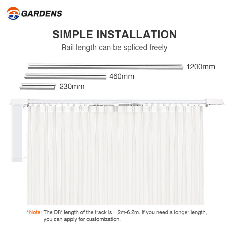 Hot sale wholesale price low consumption Curtain rods and double curtain track Smart curtain motor