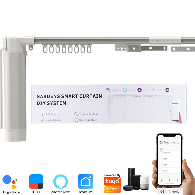 1.2m DIY Motorized Curtain Track 1.2N.M Smart Curtain Rail Heavy Duty